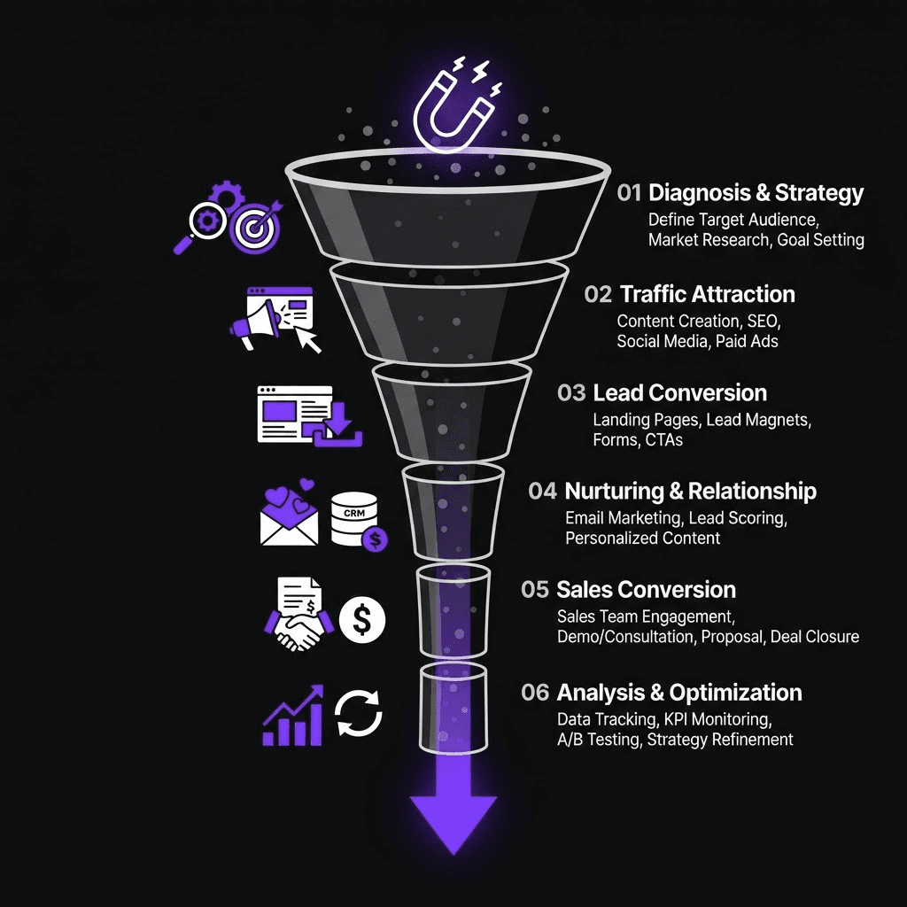 Método de inbound marketing da OxBrand em 6 etapas